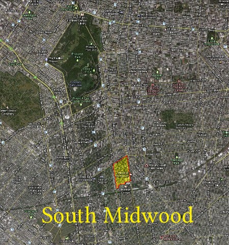 Map of South Midwood, Brooklyn, New York